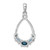 Image of Sterling Silver Rhodium-plated London blue and London Blue Topaz Pendant QP5195