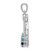 Image of Sterling Silver Rhodium-plated London blue and London Blue Topaz Pendant QP5196