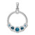 Image of Sterling Silver Rhodium-plated London blue and London Blue Topaz Pendant QP5196
