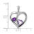 Image of Sterling Silver Rhodium-plated Diamond Amethyst and Rose de France Pendant QP3186PQ