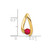 Image of 14K Yellow Gold 4mm Ruby Pendant Image of 14K Yellow Gold 4mm Ruby Pendant