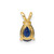 Image of 14K Yellow Gold Sapphire pendant