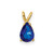 Image of 14K Yellow Gold Sapphire pendant