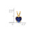 Image of 14K Yellow Gold 6mm Heart Sapphire pendant