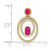 14K Yellow Gold Ruby and Diamond Oval Pendant