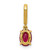 Image of 14K Yellow Gold Diamond and .91 Oval Ruby Pendant