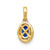 Image of 14K Yellow Gold Oval Sapphire and Diamond Pendant