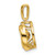 Image of 14K Yellow Gold Round Citrine and Diamond Pendant