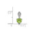 Image of Sterling Silver Diamond and Peridot Heart Pendant
