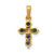 Image of 14K Yellow Gold Sapphire and Diamond Cross Pendant Image of 14K Yellow Gold Sapphire and Diamond Cross Pendant