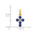 Image of 14K Yellow Gold Sapphire and Diamond Cross Pendant Image of 14K Yellow Gold Sapphire and Diamond Cross Pendant