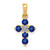 Image of 14K Yellow Gold Sapphire and Diamond Cross Pendant Image of 14K Yellow Gold Sapphire and Diamond Cross Pendant