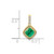10k Yellow Gold Cushion Emerald and Diamond Pendant