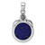 Image of Sterling Silver Rhodium-plated Lapis Lazuli Pendant