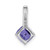 Image of 14k White Gold Cushion Tanzanite and Diamond Pendant