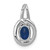 Image of 14k White Gold Diamond and .85 Sapphire Halo Pendant