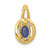 Image of 14K Yellow Gold Diamond and .85 Sapphire Halo Pendant