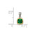 Image of Sterling Silver w/ 14K Accent Created Emerald Pendant