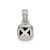 Image of Sterling Silver w/ 14K Accent Created Sapphire Pendant