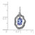 Image of 14k White Gold .62 Tanzanite and Diamond Dangle Pendant