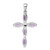 Image of Sterling Silver Rhodium-plated Amethyst Diamond Pendant