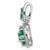 Image of Sterling Silver Rhodium-plated & Emerald Circle Pendant