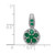 Image of Sterling Silver Rhodium-plated & Emerald Circle Pendant