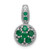 Image of Sterling Silver Rhodium-plated & Emerald Circle Pendant