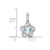 Image of Sterling Silver Rhodium-plated Floral Aquamarine Pendant