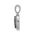 Image of 14k White Gold Diamond and .50 Emerald Square Halo Pendant