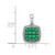 Image of 14k White Gold Diamond and .50 Emerald Square Halo Pendant