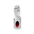 Image of Sterling Silver Rhodium-plated Diamond Garnet Oval Pendant