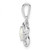 Image of Sterling Silver Rhodium-plated Floral Created Opal Pendant