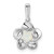 Image of Sterling Silver Rhodium-plated Floral Created Opal Pendant