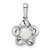 Image of Sterling Silver Rhodium-plated Floral Created Opal Pendant