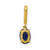 Image of 14K Yellow Gold Diamond and Oval 1.04 Oval Sapphire Pendant