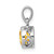 Image of Sterling Silver Rhodium-plated Polished Citrine Round Pendant