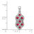 Image of 14k White Gold 1/4ctw Diamond and .32 Ruby Fancy Twist Pendant