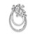 Image of 14k White Gold Diamond and Sapphire Flower Chain Slide Pendant
