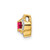 Image of 14K Yellow Gold Diamond and .33 Ruby Fancy Chain Slide Pendant