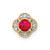Image of 14K Yellow Gold Diamond and .33 Ruby Fancy Chain Slide Pendant