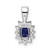 Image of Sterling Silver Rhodium-plated CZ/Lab Created Sapphire Pendant Image of Sterling Silver Rhodium-plated CZ/Lab Created Sapphire Pendant