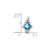 Image of Sterling Silver Antiqued Cushion Blue Topaz and Diamond Pendant