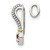 Image of Sterling Silver w/ 14k Polished Created Ruby Chain Slide Pendant