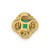 Image of 14K Yellow Gold Diamond and .33 Emerald Fancy Chain Slide Pendant