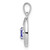 Image of Sterling Silver Rhodium-plated Diamond and Tanzanite Oval Pendant