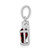 Image of Sterling Silver Rhodium-plated Heart Garnet & White Topaz Pendant