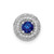 Image of 14k White Gold 1/4ctw Diamond and .25 Sapphire Chain Slide Pendant