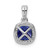 Image of Sterling Silver Rhodium-plated Created Blue/White Sapphire Pendant