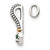 Image of Sterling Silver w/ 14k Polished Created Emerald Chain Slide Pendant